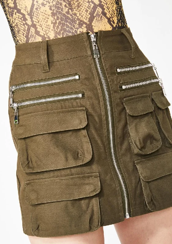 Women's Wardrobe Apparel Bold Style Discounts Operation Bombshell Cargo Skirt