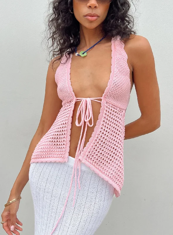 Sophisticated Style Offers Casual Attire For Women Sophisticated Style Offers Adani Crochet Top Pink