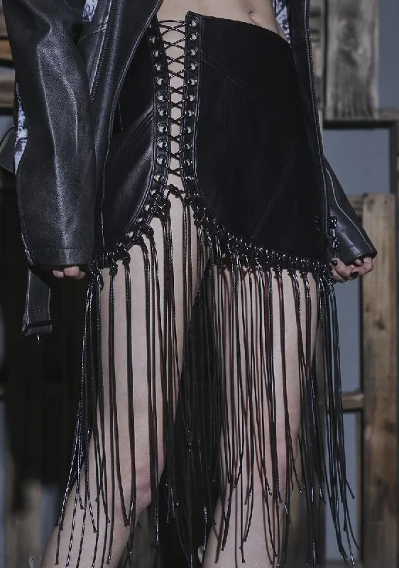 Charming Women's Clothes For Special Events Feminine Luxe Style Sale Flanger Fringe Vegan Leather Skirt Charming Women's Clothes For Special Events Feminine Luxe Style Sale Flanger Fringe Vegan Leather Skirt