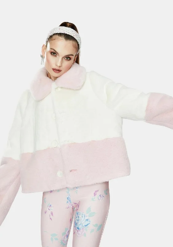 Women's Seasonal Clothing Trend Leading Collection The End Of The World Faux Fur Coat