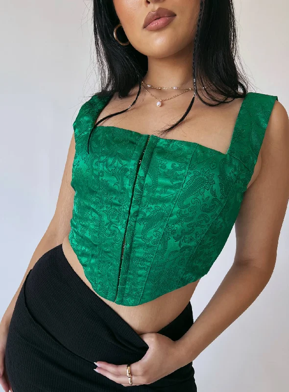 Flash Sale Fever Women's Evening Apparel Flash Sale Fever Day Dreaming Top Green