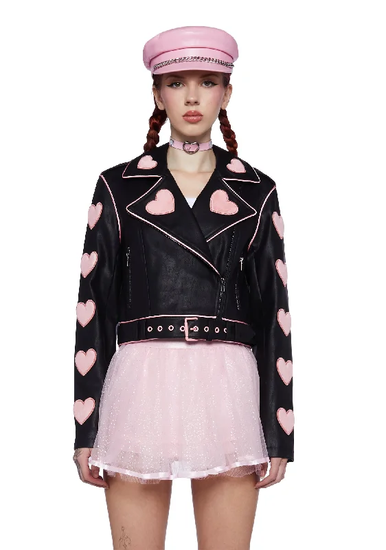 Vintage-Inspired Women's Apparel Huge Markdowns Passionate Pulse Moto Jacket