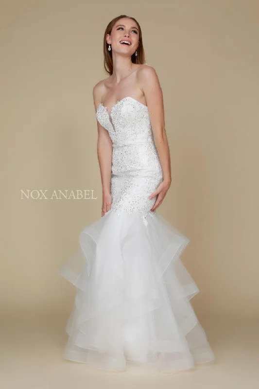 Chic Clothing For Women Hurry Before It'S Gone Long Strapless Formal Wedding Bridal Dress