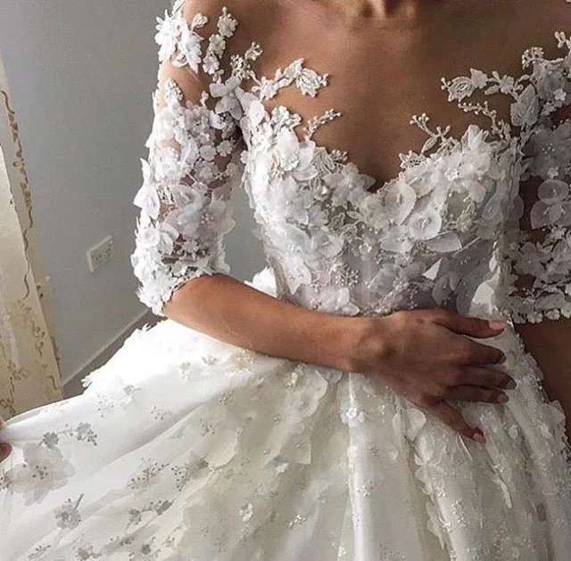 Women's Activewear Apparel Final Sale Siaoryne WD0907 Luxury Handmade Flowers Pearl Beaded Ball Gown Wedding Dress Princess for Bridal Dresses Women's Activewear Apparel Final Sale Siaoryne WD0907 Luxury Handmade Flowers Pearl Beaded Ball Gown Wedding Dress Princess for Bridal Dresses