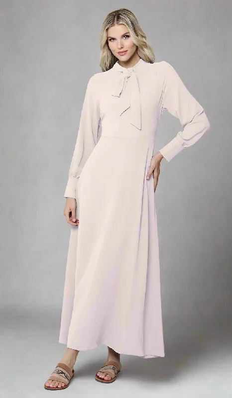 Comfortable Women's Attire Holiday Glam Ayza Modest Long Maxi Dress - Blush