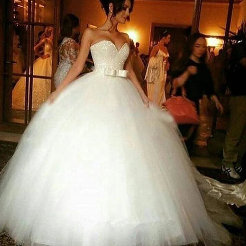 Women's Clothing For Holiday Travel Limited-Time Offer LP02145 Bling Bling Casamento Personalizado Wedding Dresses Sweetheart Tulle Princess Ball Gown Bridal Gown Women's Clothing For Holiday Travel Limited-Time Offer LP02145 Bling Bling Casamento Personalizado Wedding Dresses Sweetheart Tulle Princess Ball Gown Bridal Gown