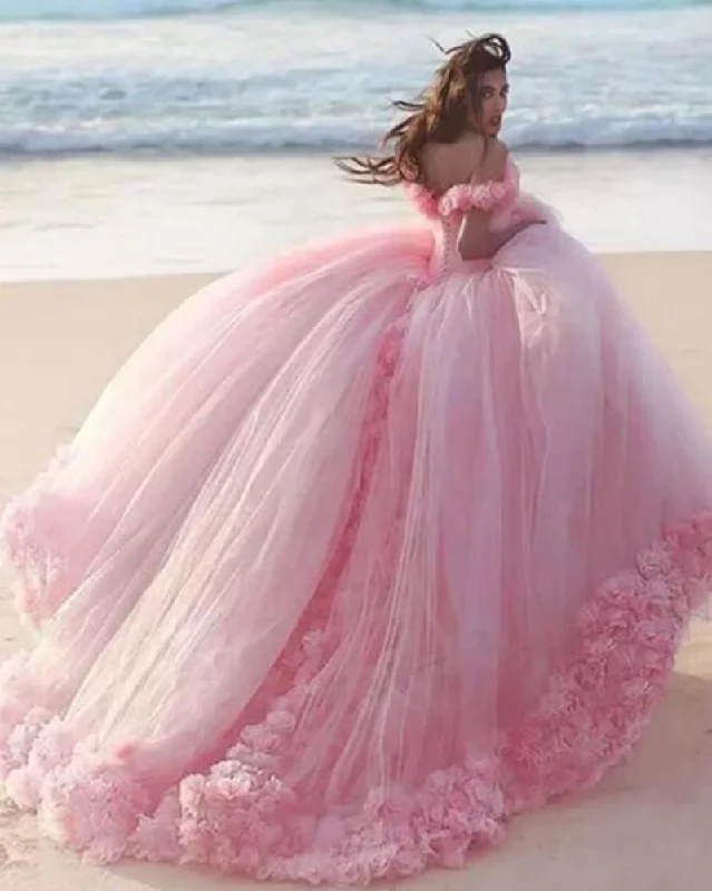 Timeless Women's Clothes Stupidly Low Prices Romantic Poofy Pink Floral Wedding Dresses Off the Shoulder Ball Gown Quinceanera Dress WD5569 Timeless Women's Clothes Stupidly Low Prices Romantic Poofy Pink Floral Wedding Dresses Off the Shoulder Ball Gown Quinceanera Dress WD5569