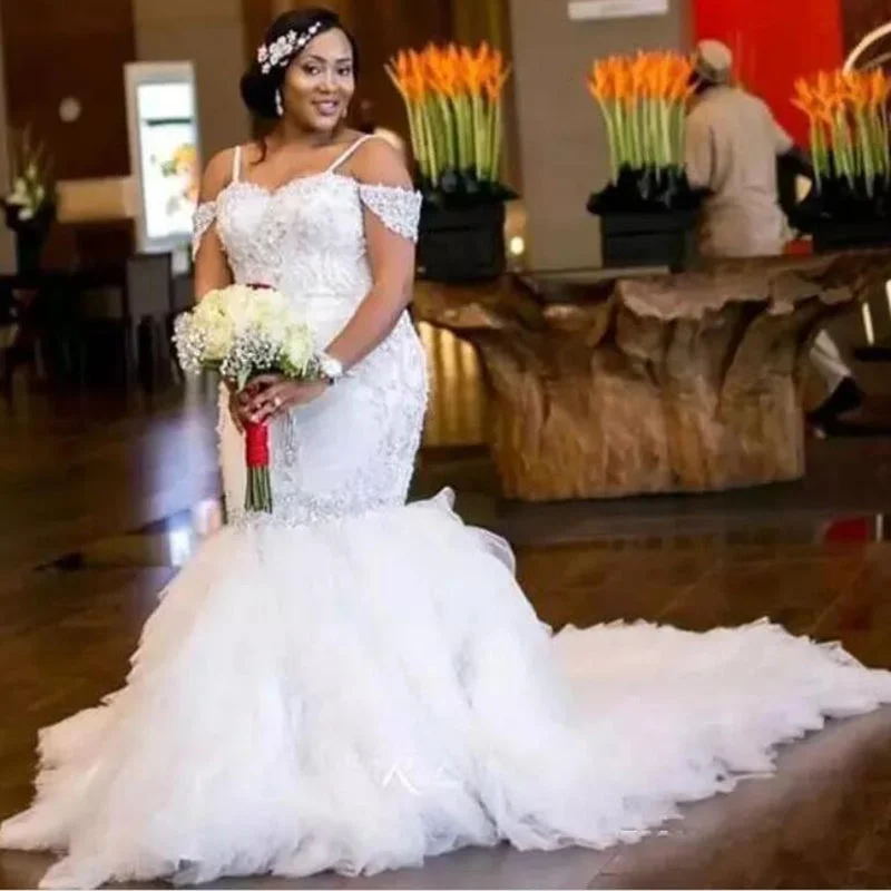Women's Trendy Attire Elevated Casual Discounts WD0543 Tiered Off the Shoulder Straps Wedding Dress Plus Size Bridal Gown,Vestido De Novias 2018 Women's Trendy Attire Elevated Casual Discounts WD0543 Tiered Off the Shoulder Straps Wedding Dress Plus Size Bridal Gown,Vestido De Novias 2018