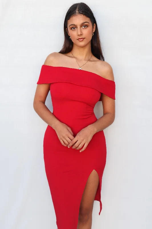 Women's Activewear Garments Top Deals Femme Fatale Dress - Red