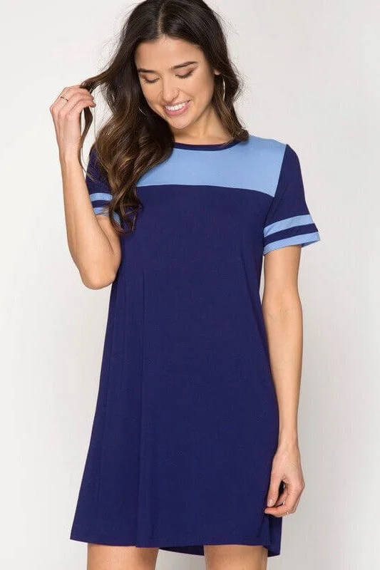 Women's Evening Apparel End-Of-Season Clearance Gameday Color Block Dress