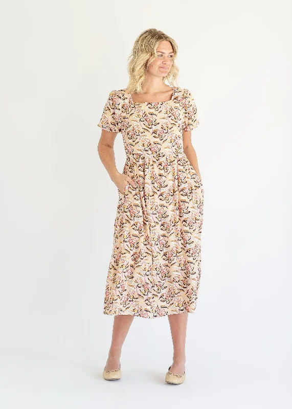 Comfortable Lounge Clothing Trendy Street Style Clara Puffed Sleeve Maxi Dress - FINAL SALE Comfortable Lounge Clothing Trendy Street Style Clara Puffed Sleeve Maxi Dress - FINAL SALE