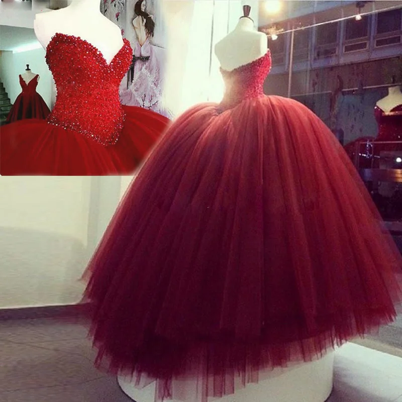 Women's Office Clothing Effortless Style, Endless Impact WD5508 Sweetheart Red/Wine Ball Gown Wedding Dresses Luxury Princess Formal Prom Gown 2018 Quinceanera Dress Women's Office Clothing Effortless Style, Endless Impact WD5508 Sweetheart Red/Wine Ball Gown Wedding Dresses Luxury Princess Formal Prom Gown 2018 Quinceanera Dress