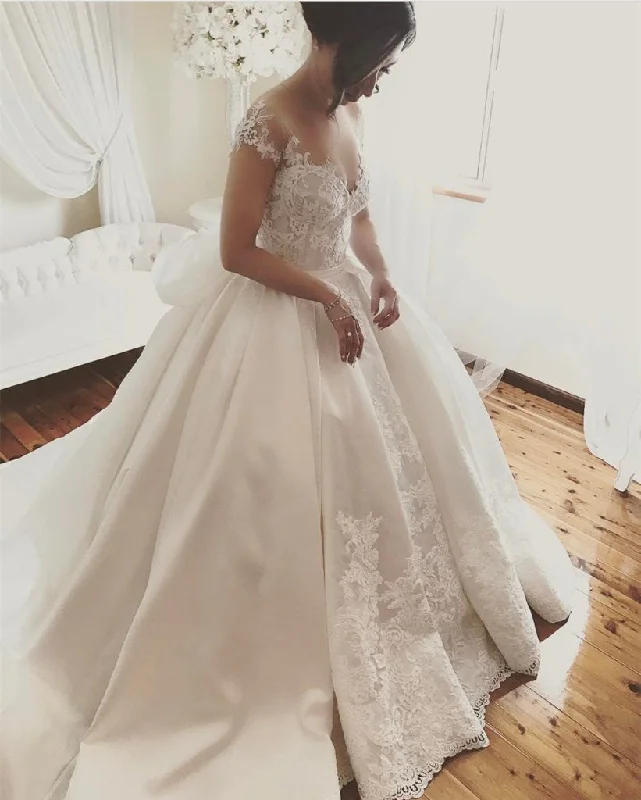 Women's Clothing For Travel Budget-Friendly Fashion New Luxury Embroidery lace satin Wedding Dresses Princess Bridal Gown Women's Clothing For Travel Budget-Friendly Fashion New Luxury Embroidery lace satin Wedding Dresses Princess Bridal Gown