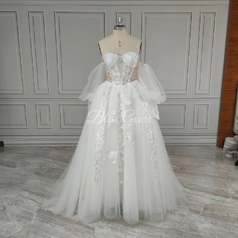 Women's Clothing For Outdoor Activities Massive Savings Blossom A-Line Wedding Gown Women's Clothing For Outdoor Activities Massive Savings Blossom A-Line Wedding Gown