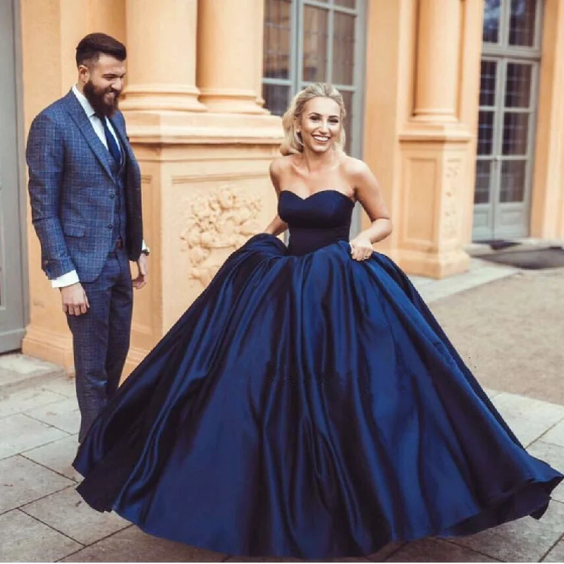 Women's Clothing For Casual Outings Hot Styles LP1285 Burgundy/Royal Blue Ball Gown Satin Wedding Dresses Sweetheart women Formal Gowns Women's Clothing For Casual Outings Hot Styles LP1285 Burgundy/Royal Blue Ball Gown Satin Wedding Dresses Sweetheart women Formal Gowns