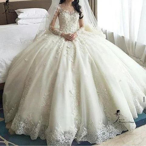 Women's Active Garments For Workouts Quick Grab Deals Siaoryne WD9011 Long Sleeves Wedding Dresses Princess Ball Gown Lace Bride Women's Active Garments For Workouts Quick Grab Deals Siaoryne WD9011 Long Sleeves Wedding Dresses Princess Ball Gown Lace Bride