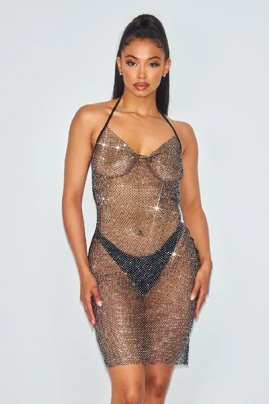 Tailored Clothing For Women Affordable Trendy Fashion Ziggy Sheer Fishnet Rhinestone Mini Cover Up Dress Tailored Clothing For Women Affordable Trendy Fashion Ziggy Sheer Fishnet Rhinestone Mini Cover Up Dress