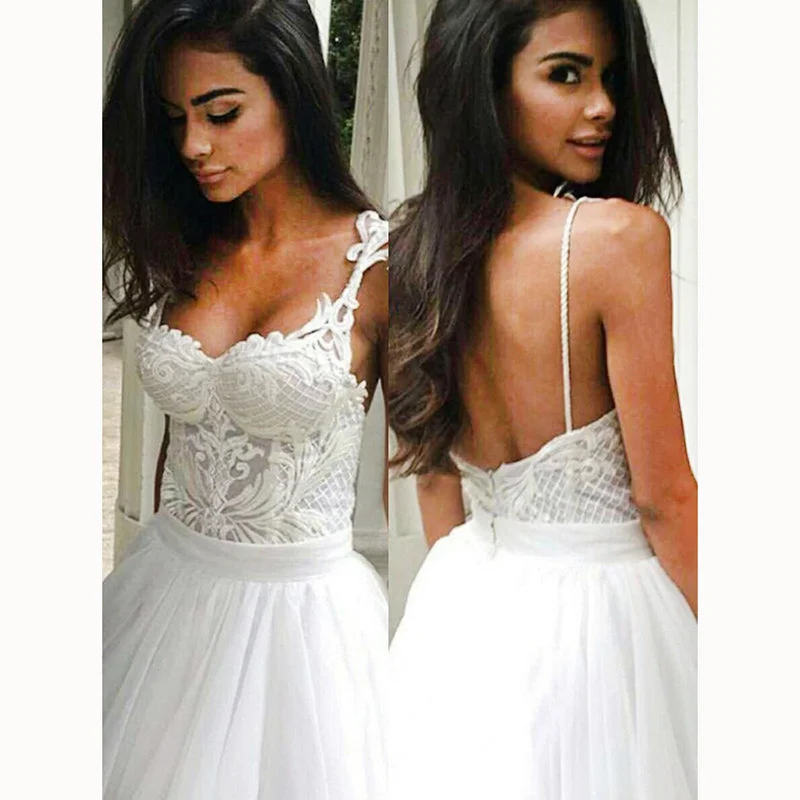 Women's Elegant Apparel Quick Grab Deals Sexy Backless Spaghetti Straps Ball Gown Wedding dresses White Bridal Gown 2018 Women's Elegant Apparel Quick Grab Deals Sexy Backless Spaghetti Straps Ball Gown Wedding dresses White Bridal Gown 2018