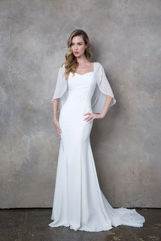 Stylish Women's Garments For Holidays Fashion Sale Bridal Long Chiffon Wedding Dress