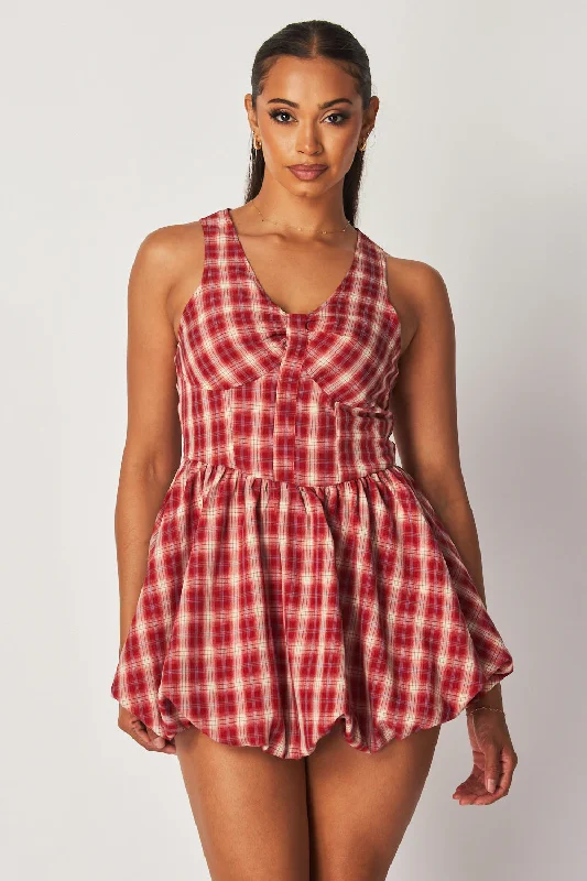 Women's Trendy Garments Holiday Attire Sale Annemarie Plaid Sleeveless Mini Bubble Skirt Dress Women's Trendy Garments Holiday Attire Sale Annemarie Plaid Sleeveless Mini Bubble Skirt Dress