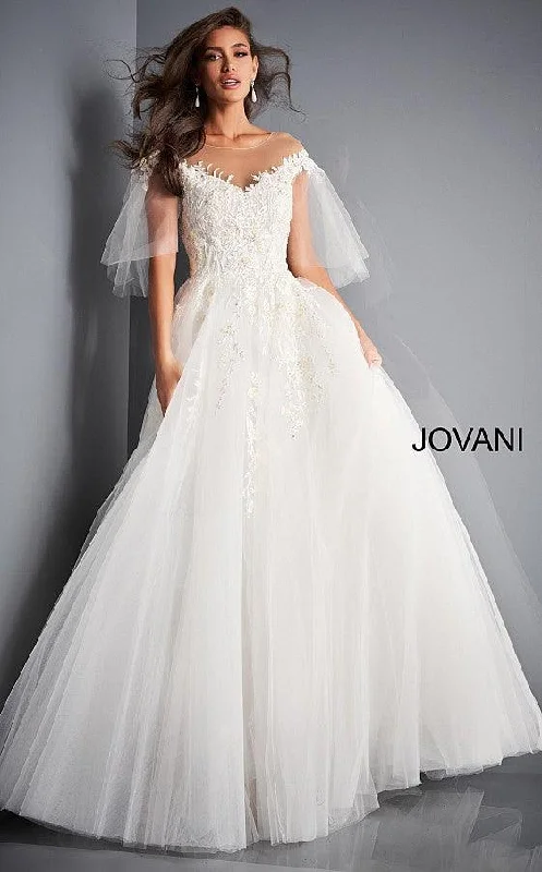 Women's Clothing With Trendy Designs Hot Items Jovani 67209 Long A-line Wedding Dress JB