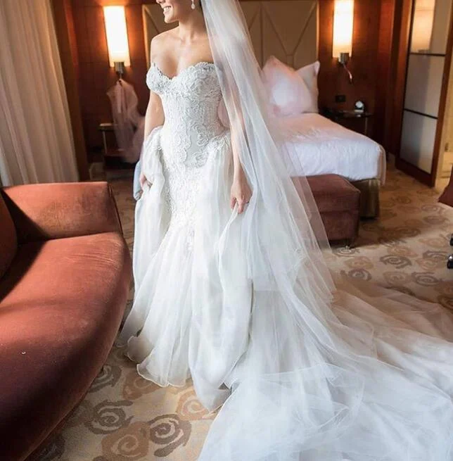 Women's Seasonal Garments Polished Style Deals WD354 Mermaid Wedding Dress Detachable Train,Luxury Long Train Bridal Gown 2018 Women's Seasonal Garments Polished Style Deals WD354 Mermaid Wedding Dress Detachable Train,Luxury Long Train Bridal Gown 2018