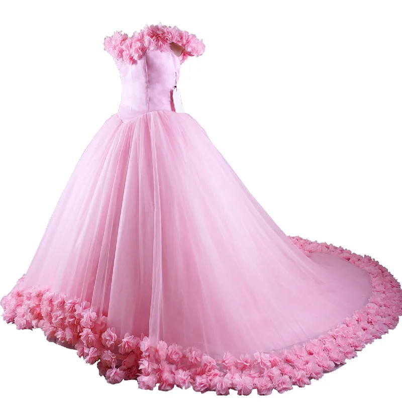 Women's Apparel Style Without Limits Siaoryne Wd0916 Pink Flowers Wedding Dress,Ball Gowns Bridal Dress Princess,Prom Dress,Quinceanera Dresses Women's Apparel Style Without Limits Siaoryne Wd0916 Pink Flowers Wedding Dress,Ball Gowns Bridal Dress Princess,Prom Dress,Quinceanera Dresses