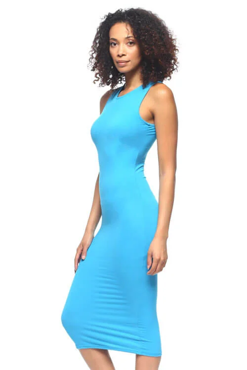 Stylish Women's Garments For Holidays Style Revolution Ocean Blu Midi Dress