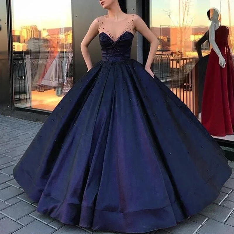 Women's Elegant Outfit Seasonal Trends WD6874 Scoop Neck Ball Gown Wedding Dress Satin bridal Engagement Dress Reception Wedding party Gown 2018 Women's Elegant Outfit Seasonal Trends WD6874 Scoop Neck Ball Gown Wedding Dress Satin bridal Engagement Dress Reception Wedding party Gown 2018