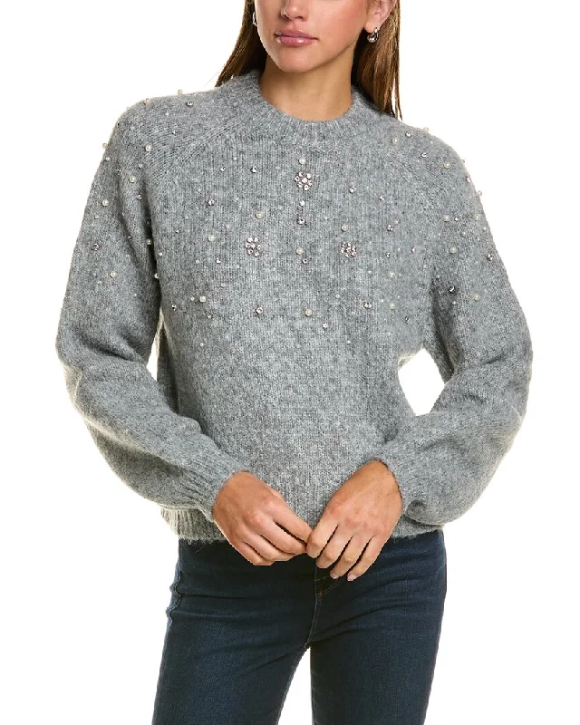 Women's Work Outfit Discover Promotions Lea & Viola Embellished Camel-Blend Sweater