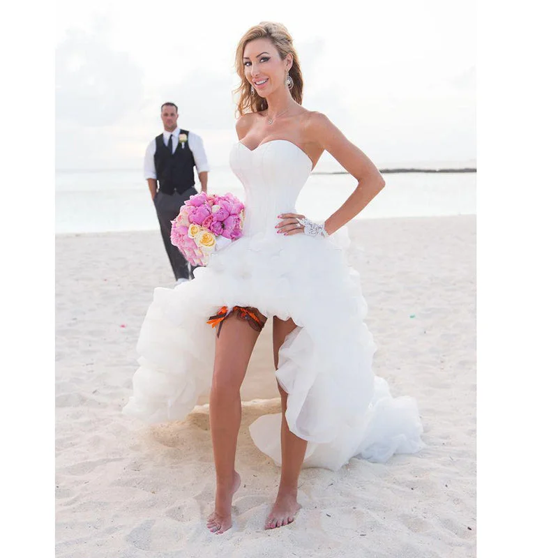 Women's Cozy Clothes The Latest Fashion Trends Siaoryne High Low Wedding Dresses Beach Ruffle Organza Corset Bride Dress Sweetheart Cheap Gown WD1007 Women's Cozy Clothes The Latest Fashion Trends Siaoryne High Low Wedding Dresses Beach Ruffle Organza Corset Bride Dress Sweetheart Cheap Gown WD1007