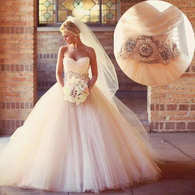 Women's Seasonal Wardrobe Clothing Chic Style, Always In Vogue WD3340 Classic Sweetheart Ball Gown Princess Wedding Dress 2018 Romantic Bridal Gown with belt Women's Seasonal Wardrobe Clothing Chic Style, Always In Vogue WD3340 Classic Sweetheart Ball Gown Princess Wedding Dress 2018 Romantic Bridal Gown with belt