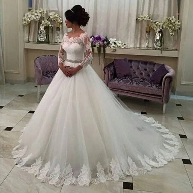 Elegant Women's Evening Garments Trendy Fashion Sale Siaoryne WD0930 Vintage Wedding Dresses Lace 2018 New Long sleeves Bridal Dresses Elegant Women's Evening Garments Trendy Fashion Sale Siaoryne WD0930 Vintage Wedding Dresses Lace 2018 New Long sleeves Bridal Dresses