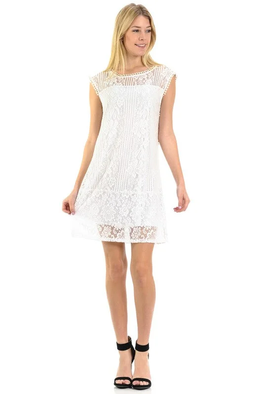 Women's Stylish Professional Garments Effortless Style, Endless Impact Little White Lace Dress