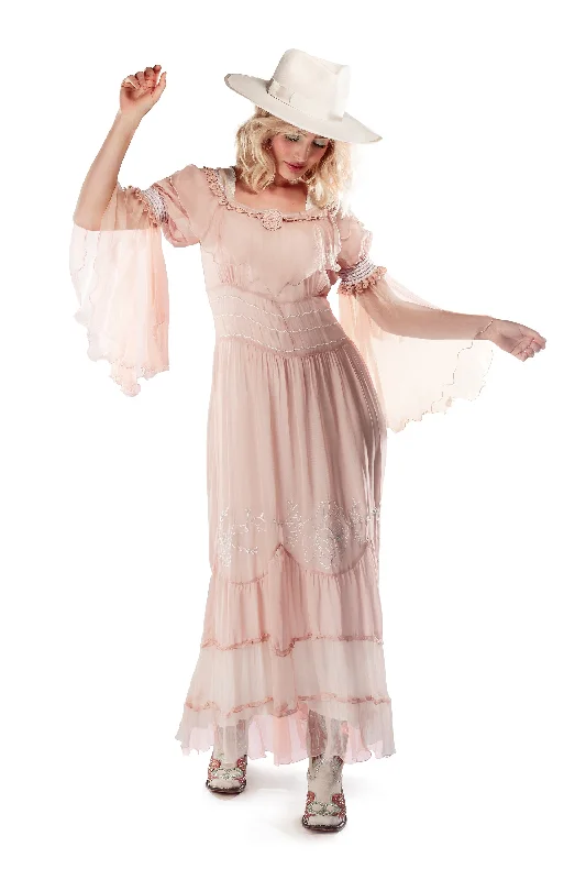 Women's Outerwear Garments Fashionista Favorites Lila Country Boho Wedding Dress in Dusty Rose by Nataya