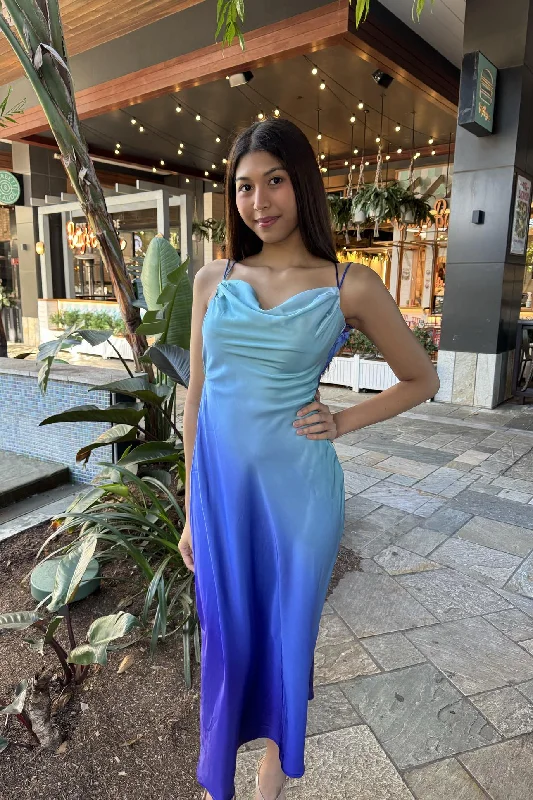 Women's Functional Apparel For Outdoor Activities Unleash Your Trendy Side Macy Midi Dress - Blue Women's Functional Apparel For Outdoor Activities Unleash Your Trendy Side Macy Midi Dress - Blue