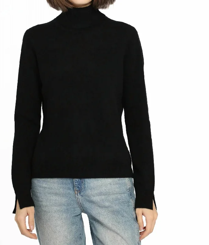 Women's Comfy Attire For Lounging Snag Fabulous Fashion Bargains Cashmere Turtleneck Sweater In Black Onyx Women's Comfy Attire For Lounging Snag Fabulous Fashion Bargains Cashmere Turtleneck Sweater In Black Onyx
