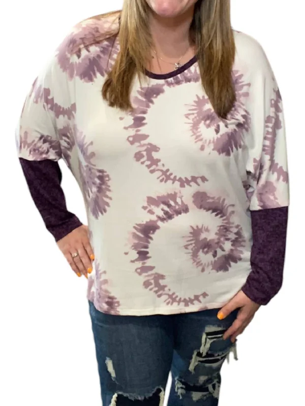 Women's Outfit For The Office Fashion Forward, Function First Swirl Dolman Sweater In Lavender