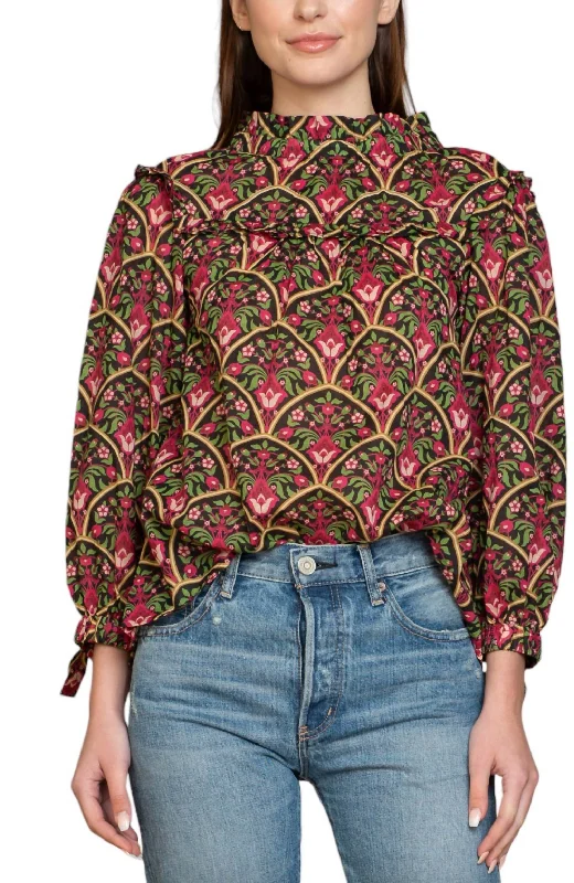 Crazy Discounts, Hurry Up Emma Top In Moroccan Multi