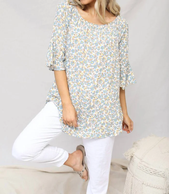 Classic Elegance Sales Southern Belle Sleeve Top In Ivory