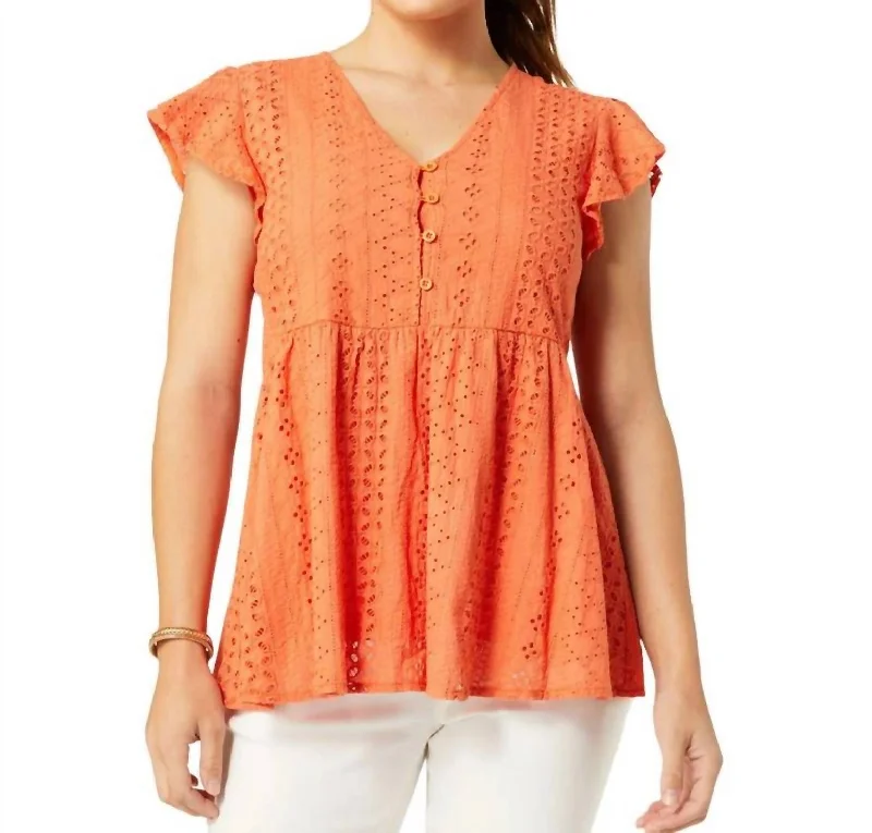 Crazy Price Slashing Zendaya Peplum Top In Orange