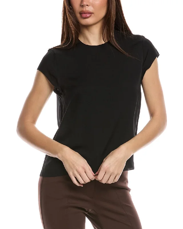 Exclusive Deals Online Theory Cap Sleeve Silk Top