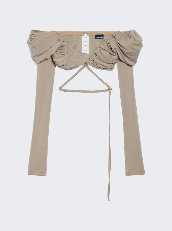 Limited Time Jacquemus Le Haut Spalla Top Neutral