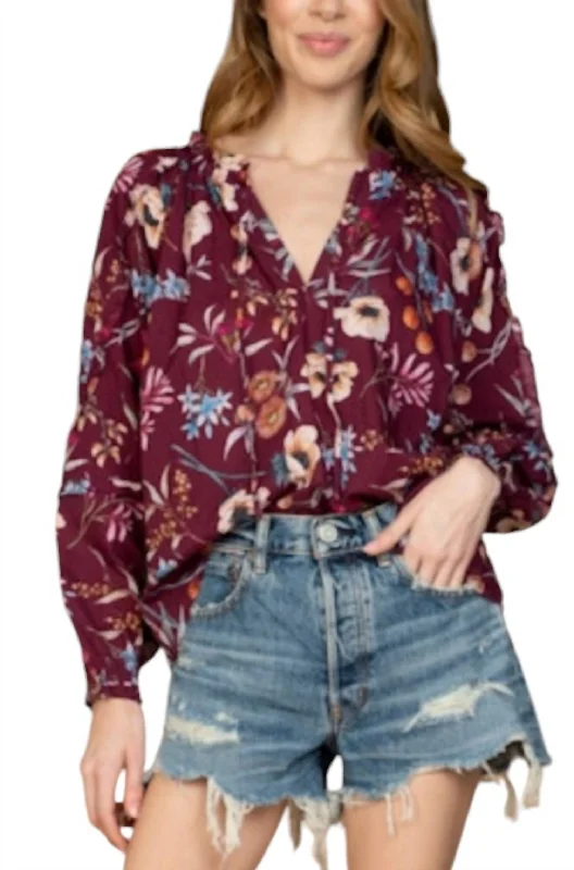 Absurdly Cheap Sale Davis Top In Anemone Raspberry