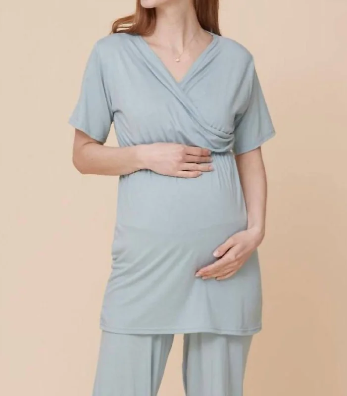 Contemporary Fashion Sale Jersey Nursing Set In Baby Blue