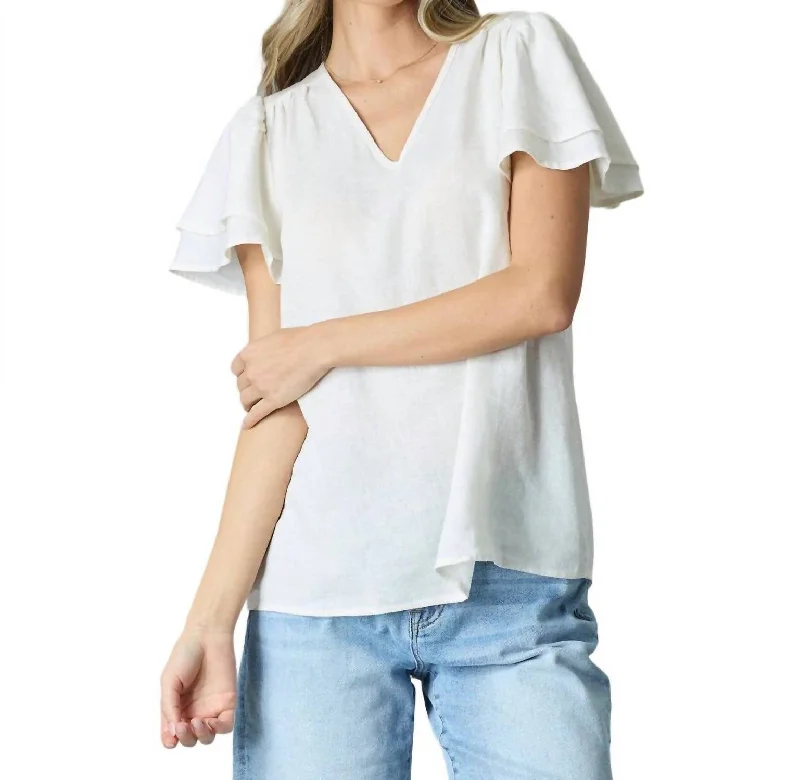 Athleisure Style Sale Azalea Top In Gardenia