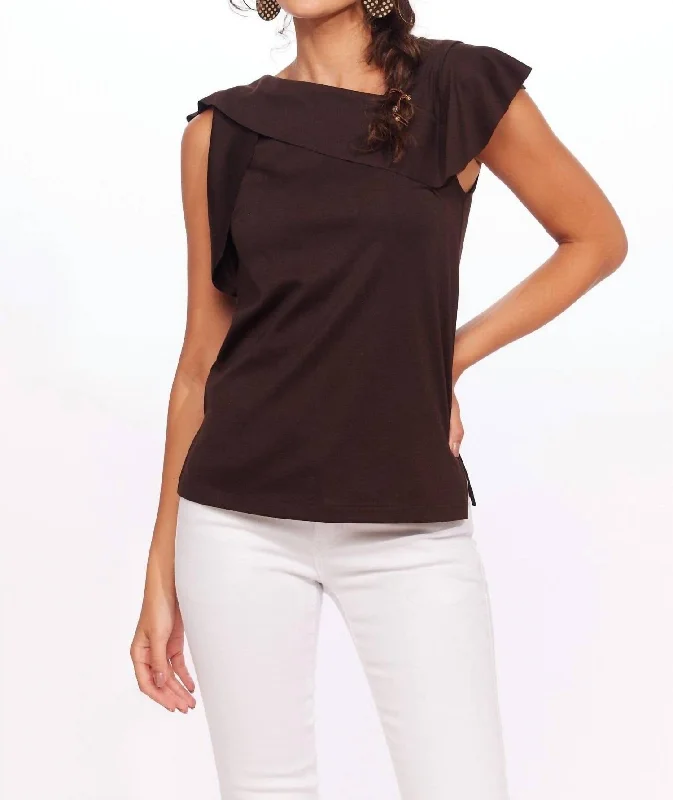 Polished Style Deals Xena Top In Brown