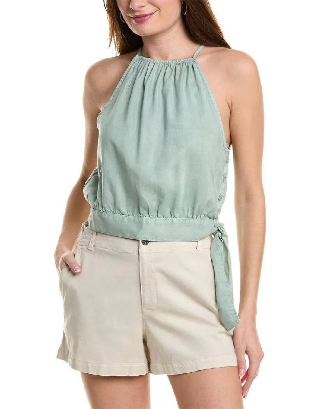 Chic & Cozy Collection Bella Dahl Side Tie Button Halter Top