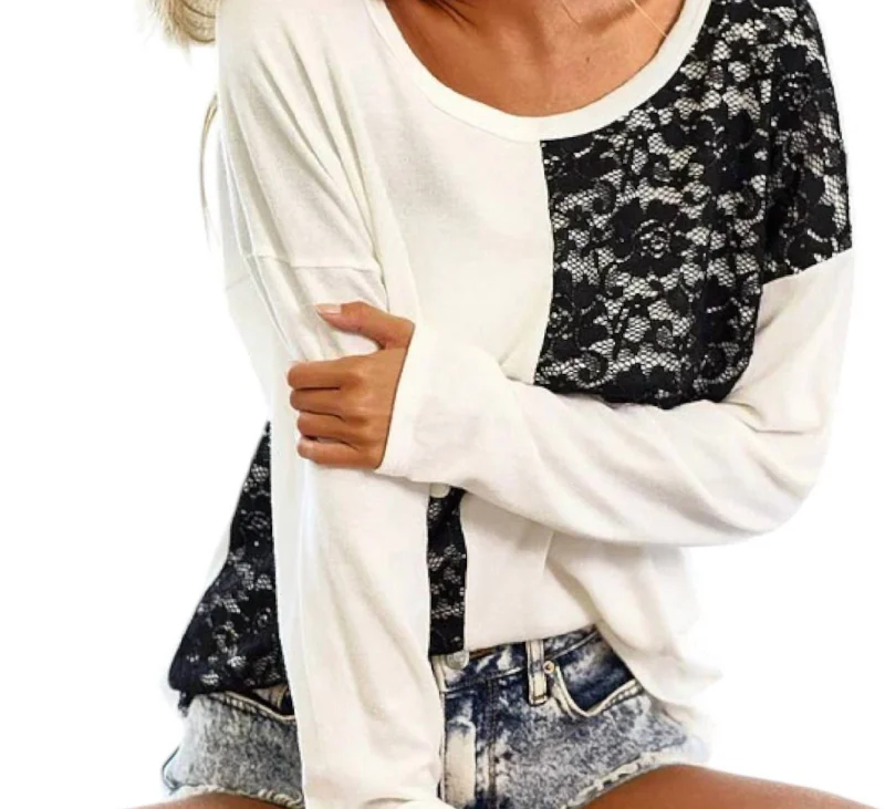 Vintage Style Deals Ideal Day Top In Black/white