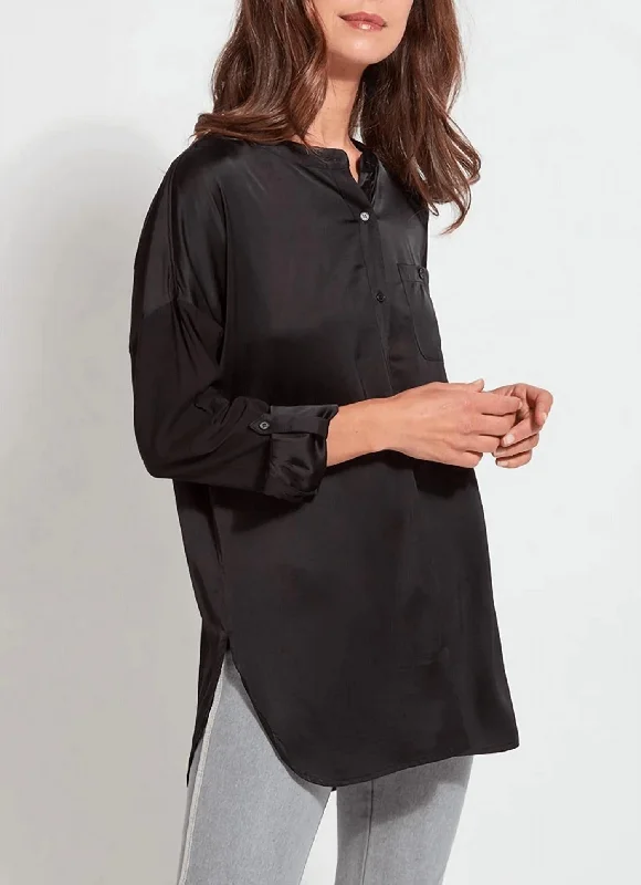 Limited Stock, Big Discounts Eco Satin Shirt In Black